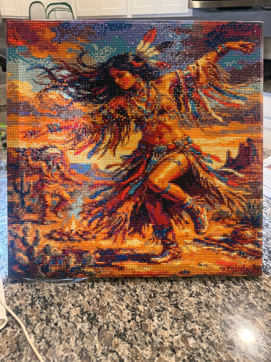 Customer photo review of Desert Dancer Indian Woman (Diamond Painting)