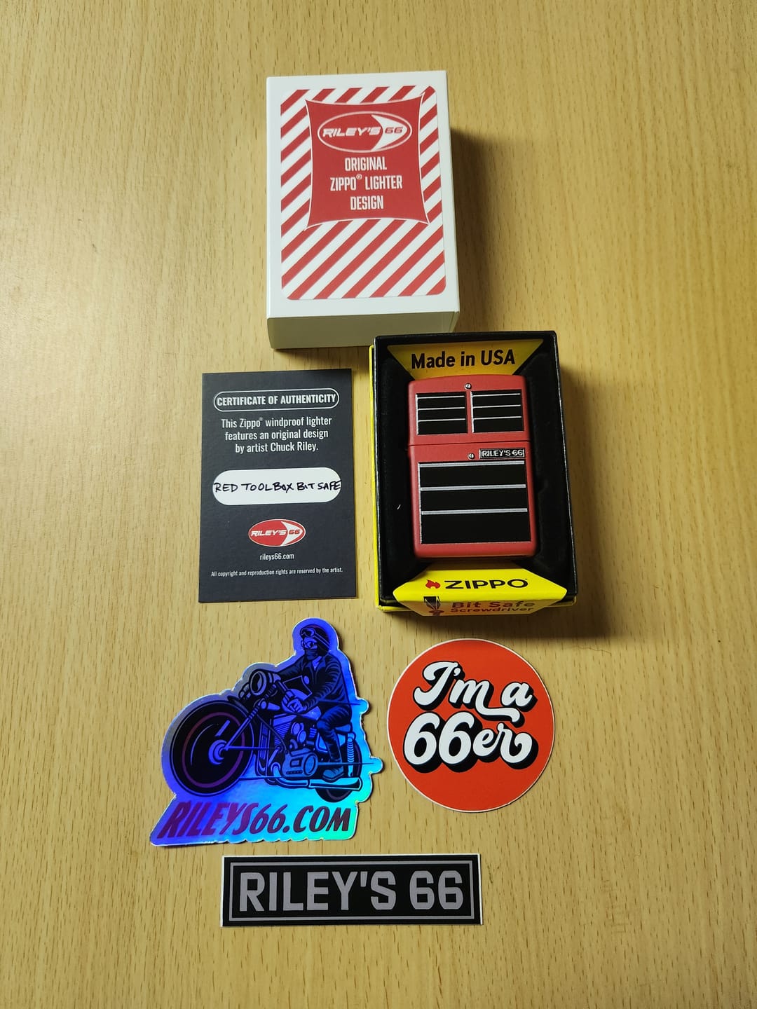 Customer photo review of Original Riley's 66 Red Toolbox Zippo Bit Safe Screwdriver