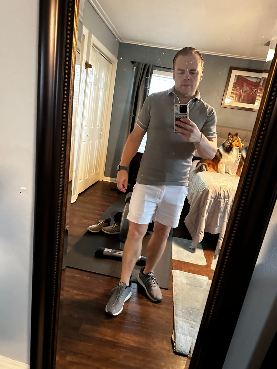 Customer photo review of Ultra-Stretch 5" Chino Shorts - White
