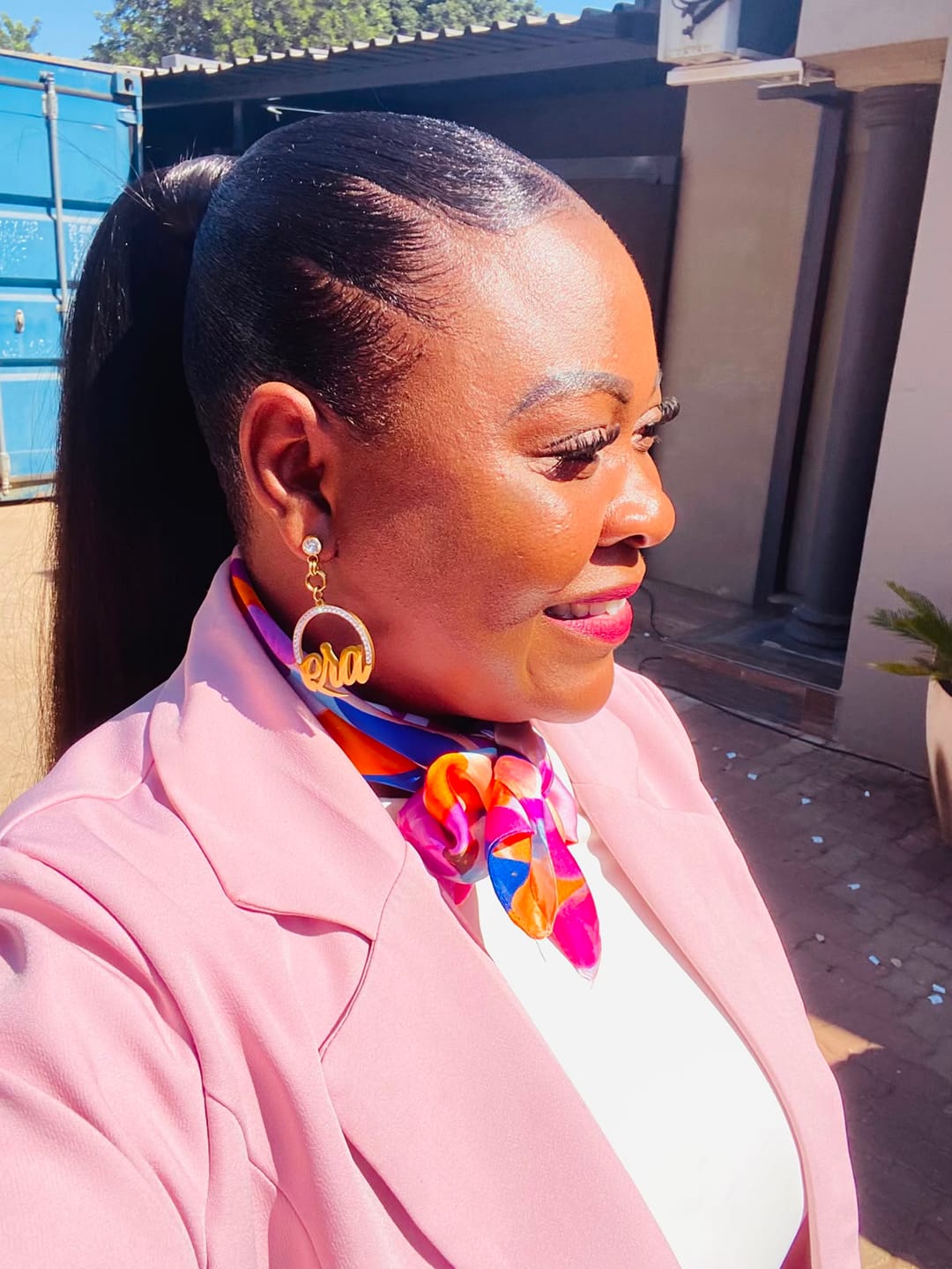 Customer photo review of Gold Muse Drop Hoops