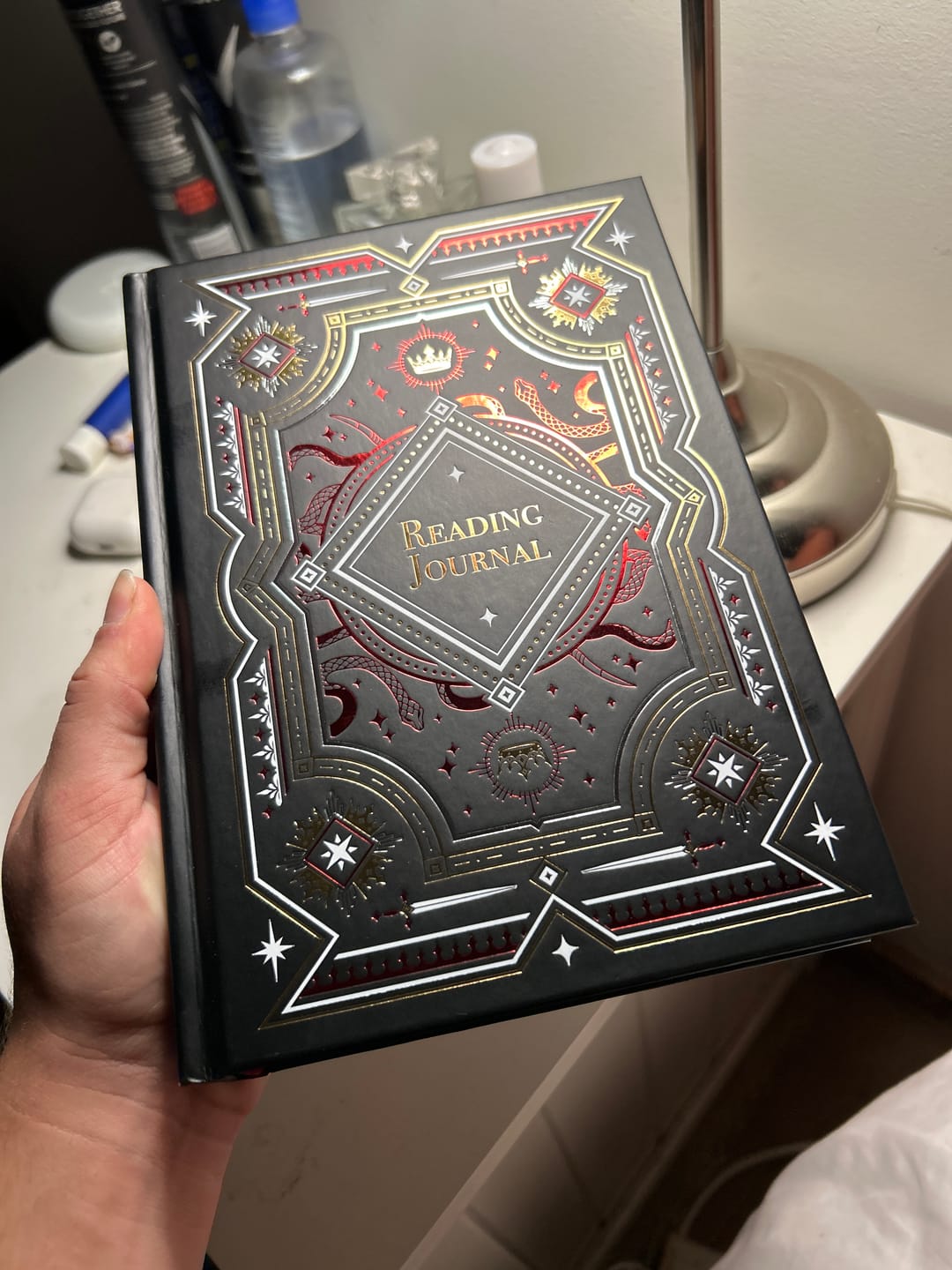 Customer photo review of Reading Journal - Serpents & Swords