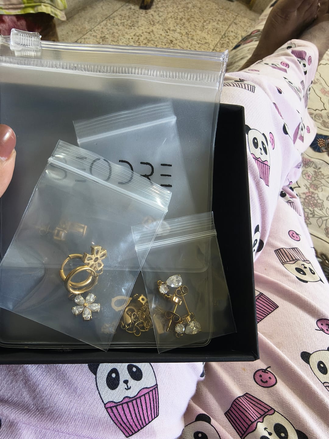 Customer photo review of Crystal Teardrops