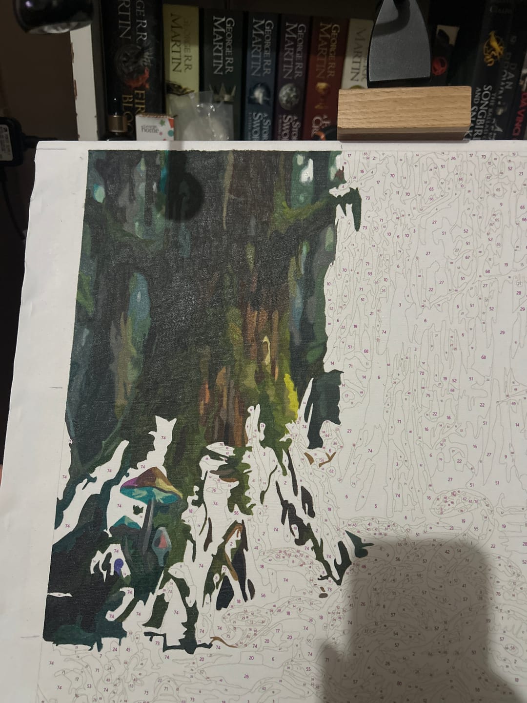 Customer photo review of The Patience of Medusa (80 Color Paint by Numbers)