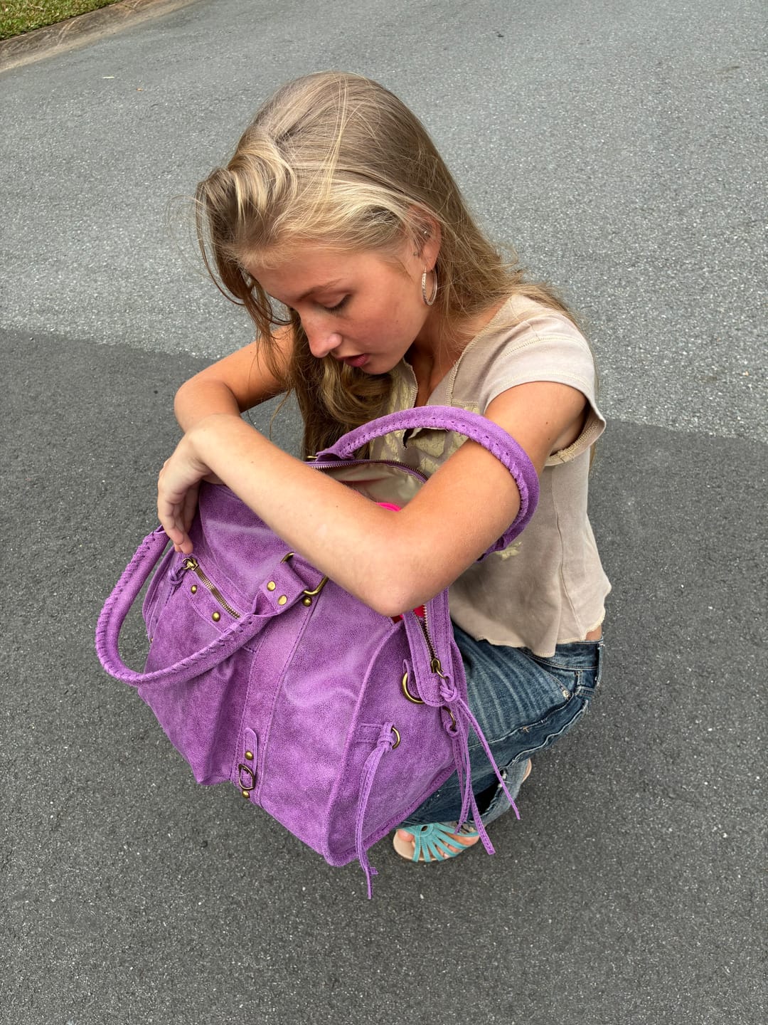 Customer photo review of It girl bag violet