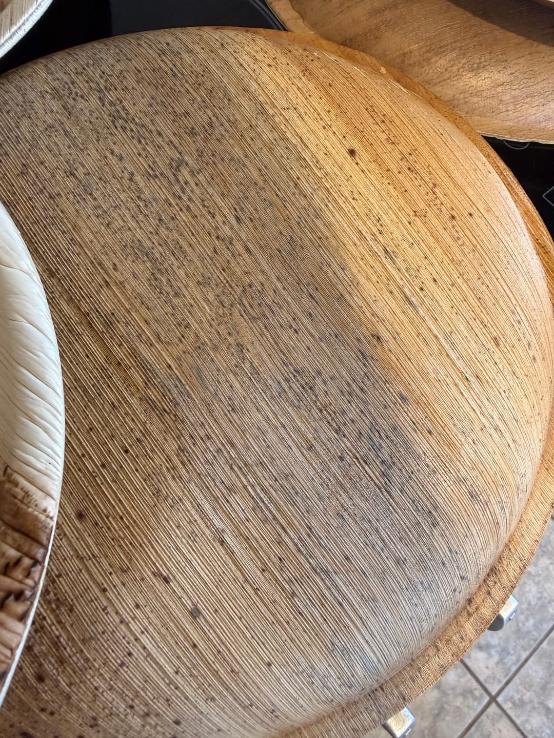 Customer photo review of 10" (25cm) Round Disposable Plates Palm Leaf Bamboo Plates