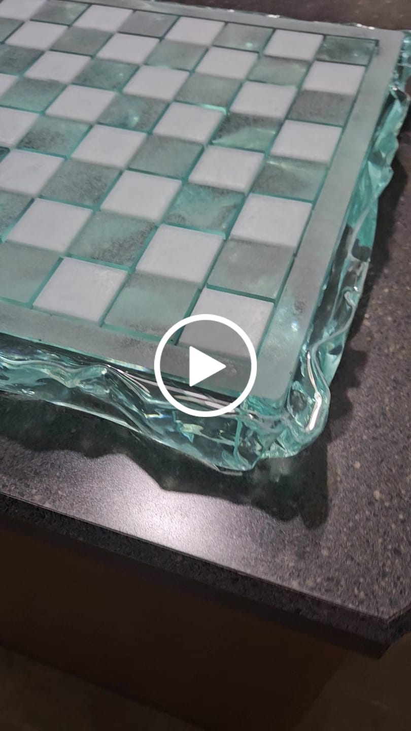 Customer video review of 12x12x0.75" Small Chess Board Silicone Mold With 1.2" Squares