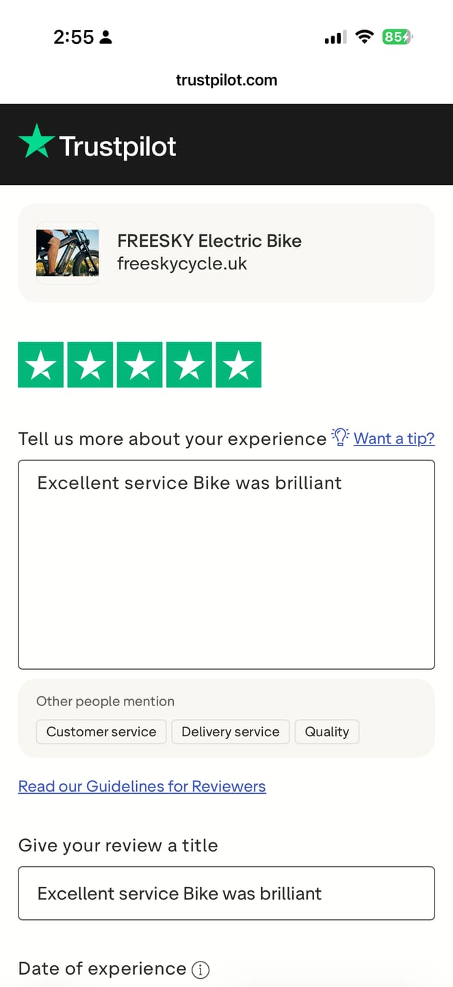 Customer photo review of Thumb Throttle