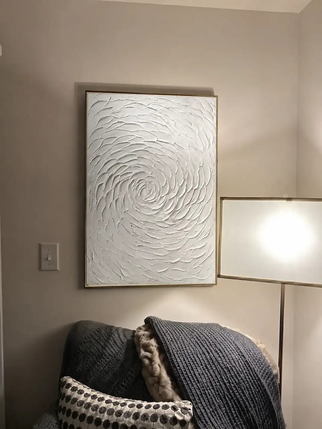 Customer photo review of White Gyre Wabi Sabi Painting