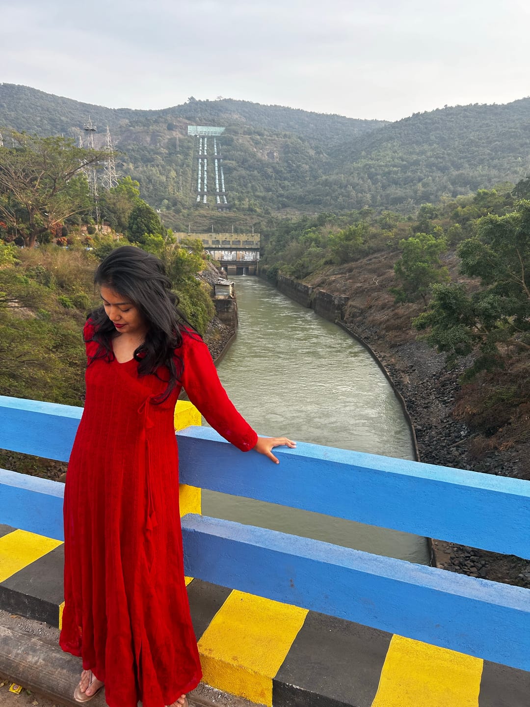Customer photo review of Red Long Georgette Angarakha