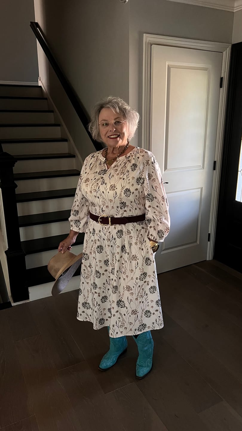 Customer photo review of Tessie Flutter Dress - Airy Cotton :: Wild Meadow