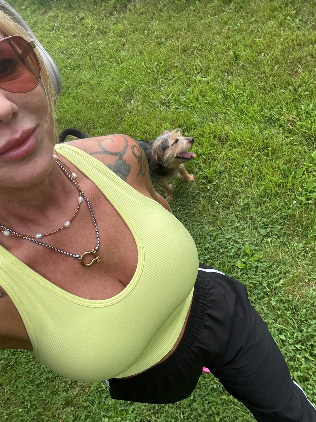 Customer photo review of Sunkissed Drifter Pearl Necklace