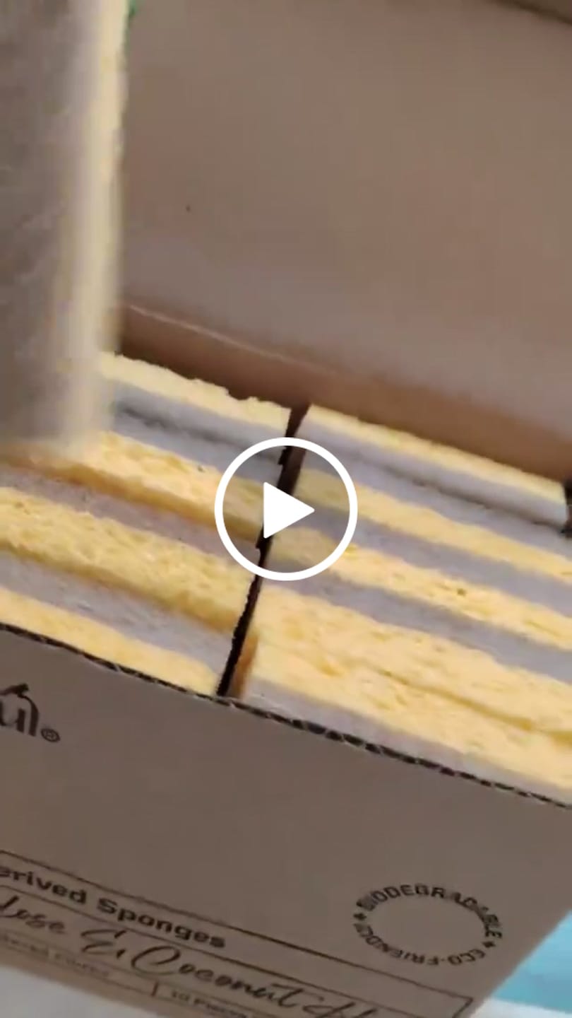 Customer video review of Plant Derived Sponges