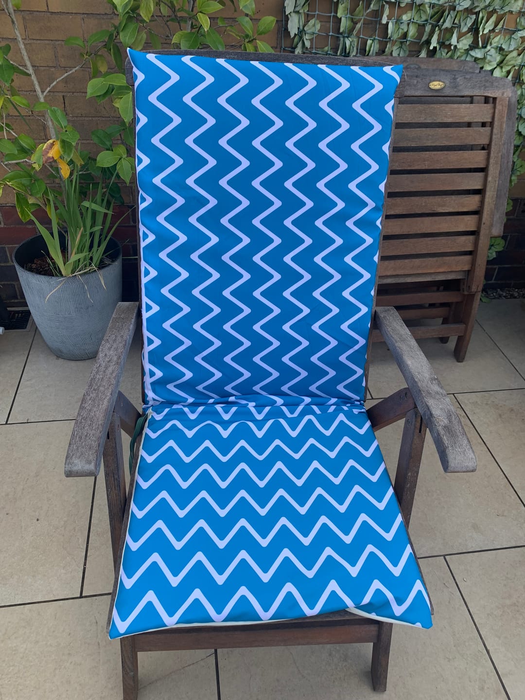 Customer photo review of Chevron Print Water Resistant Fabric