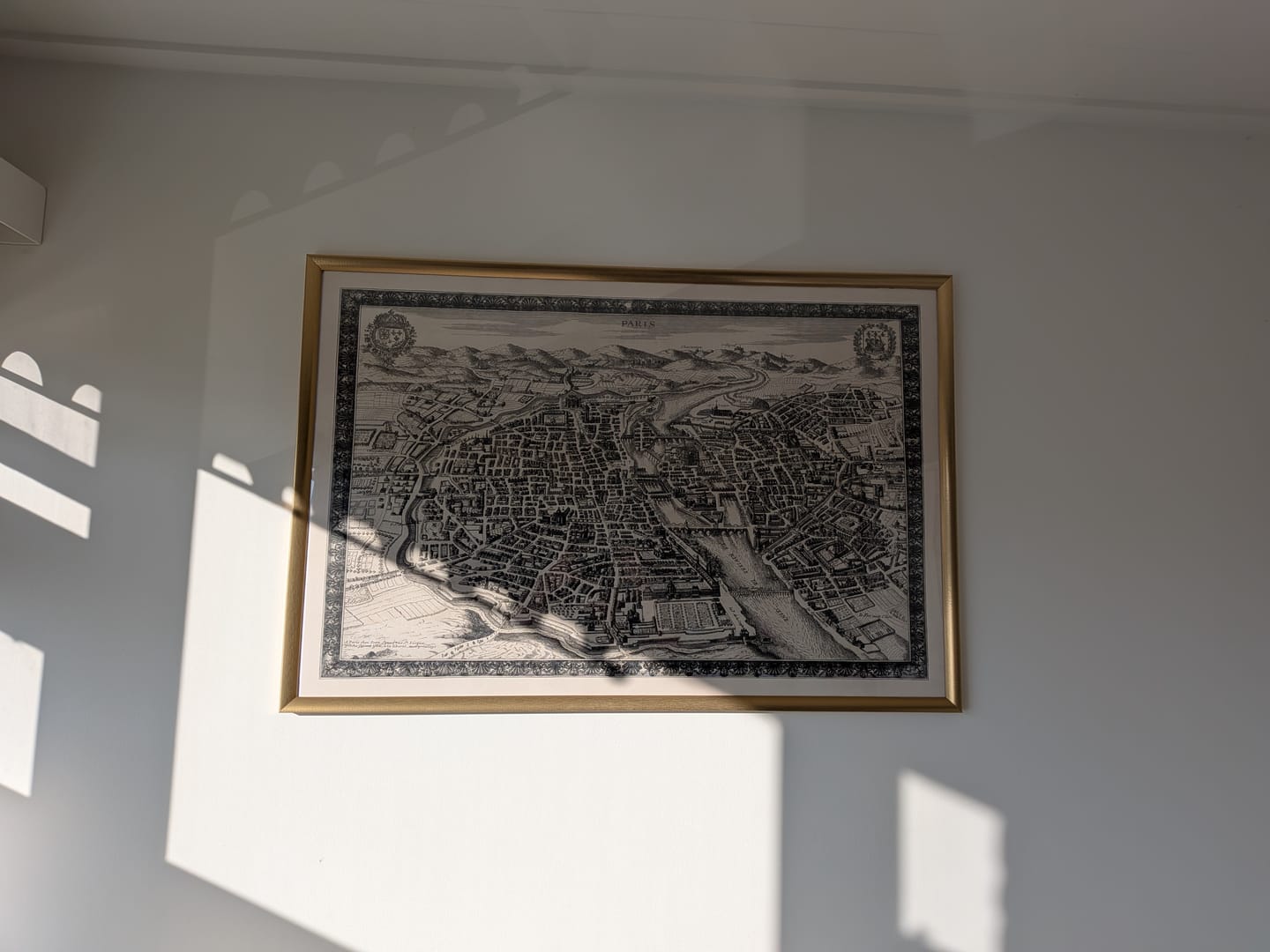 Customer photo review of Old Map of Paris, France by Jean Sauve in 1670 - Notre Dame, Sainte-Chapelle, Île de la Cité, Bastille
