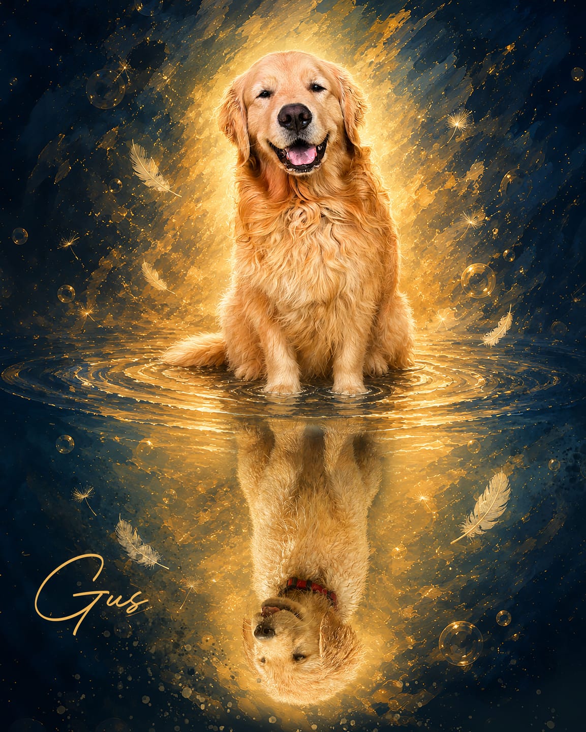 Customer photo review of Custom Pet Portrait Canvas - From First to Forever