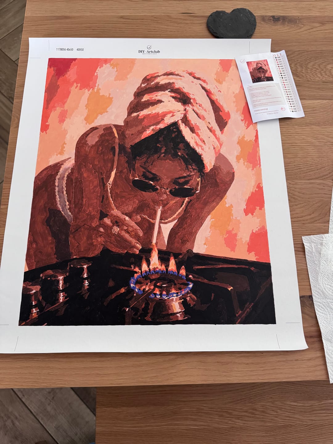 Customer photo review of Too Hot to Handle | Paint by Number