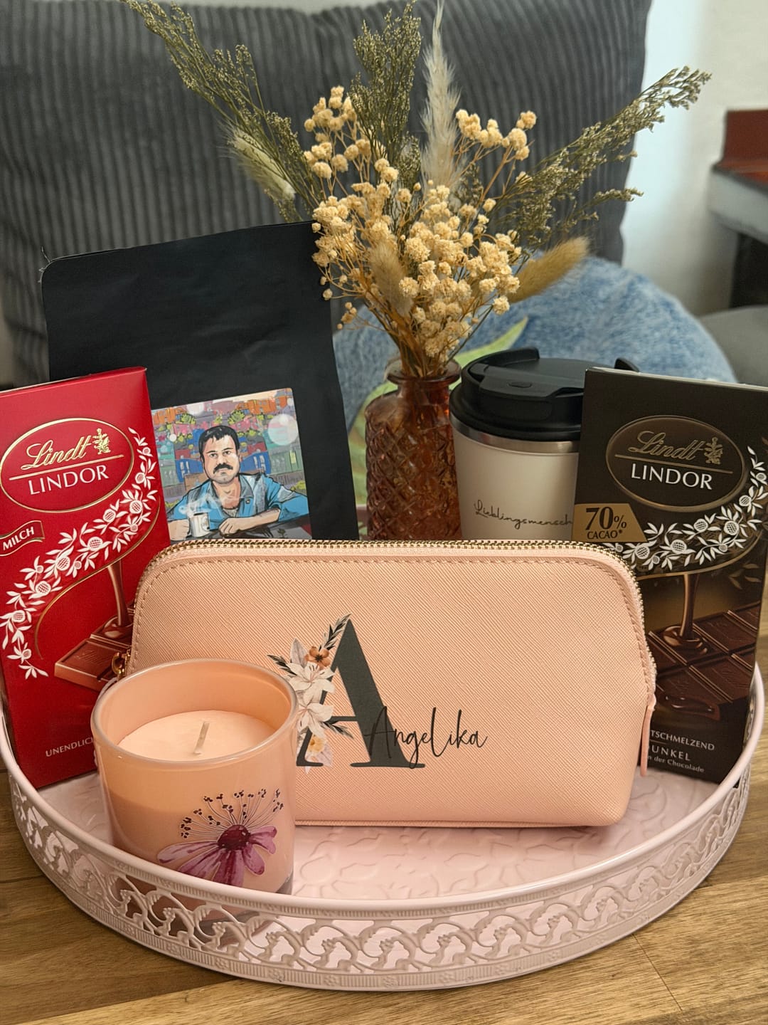 Customer photo review of Deine Initiale - Individuelle PU Kosmetiktasche