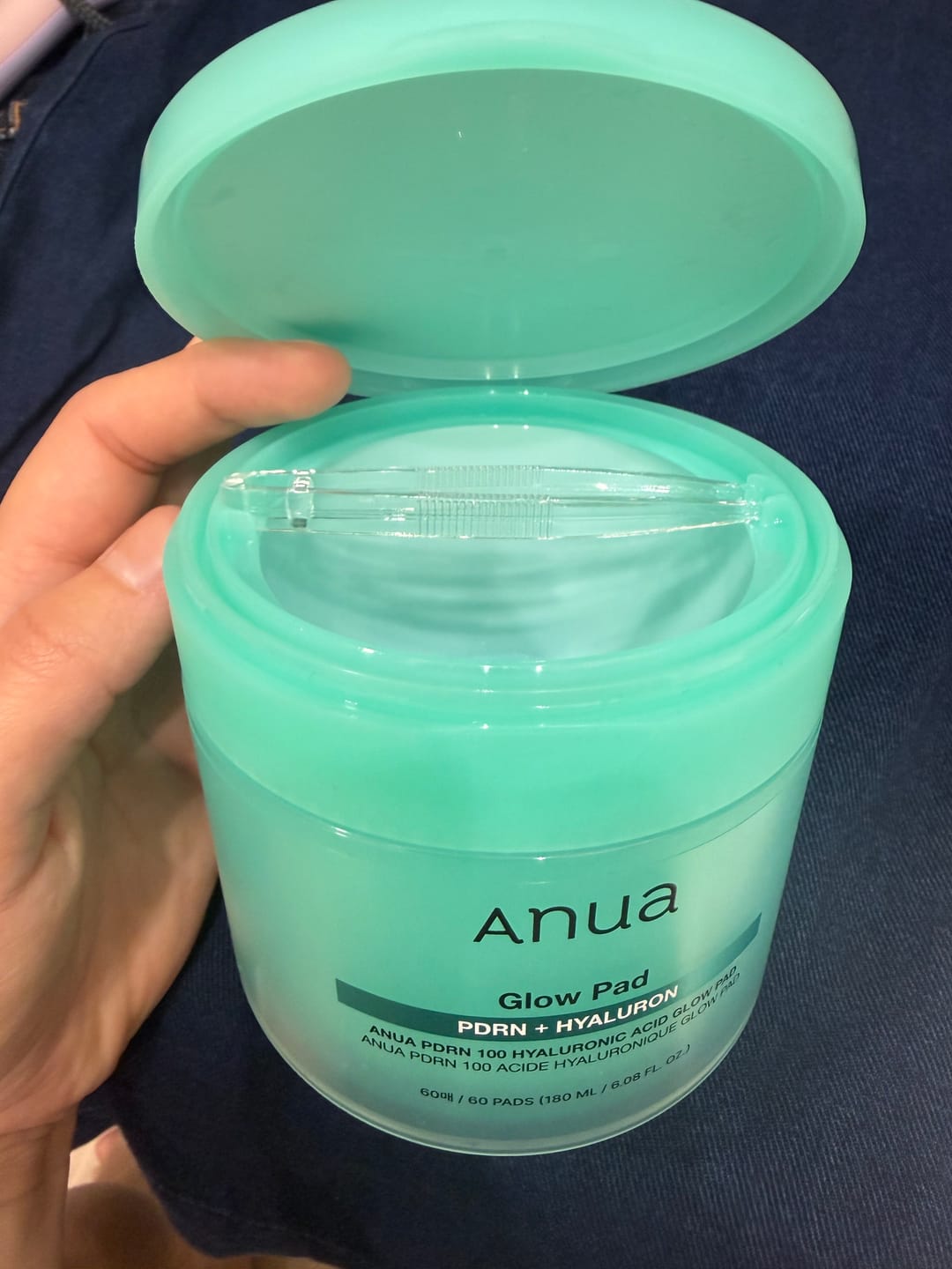 Customer photo review of Divpusēji ar toniku piesūcināti spilventiņi Anua PDRN Hyaluronic Acid Glow Pad