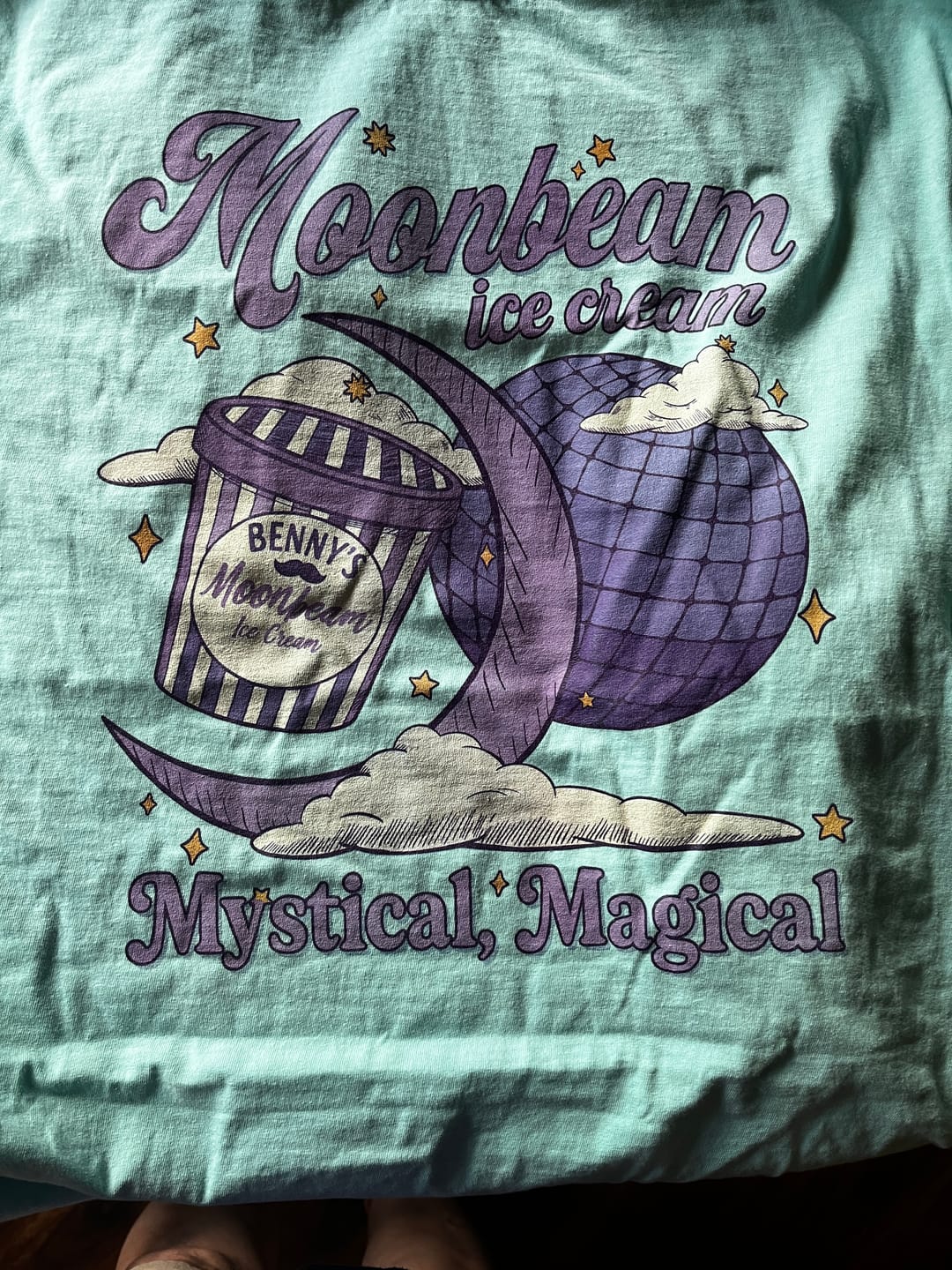 Customer photo review of Moonbeam Ice Cream Mystical Shirt – Two-Sided Magical Graphic Tee