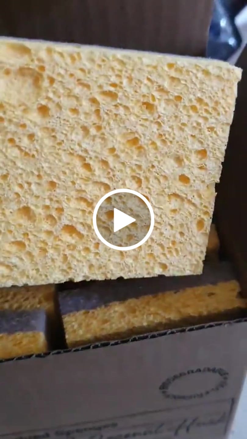 Customer video review of Plant Derived Sponges