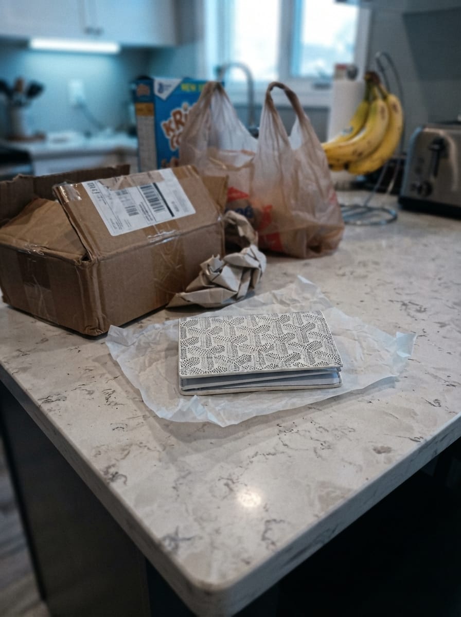 Customer photo review of Honoré Chevron Card Wallet