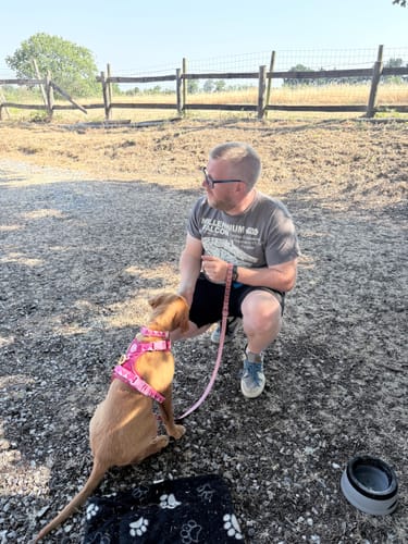 Customer photo review of Tough Trails™ Harness - Walkies Ready® Raspberry Pink