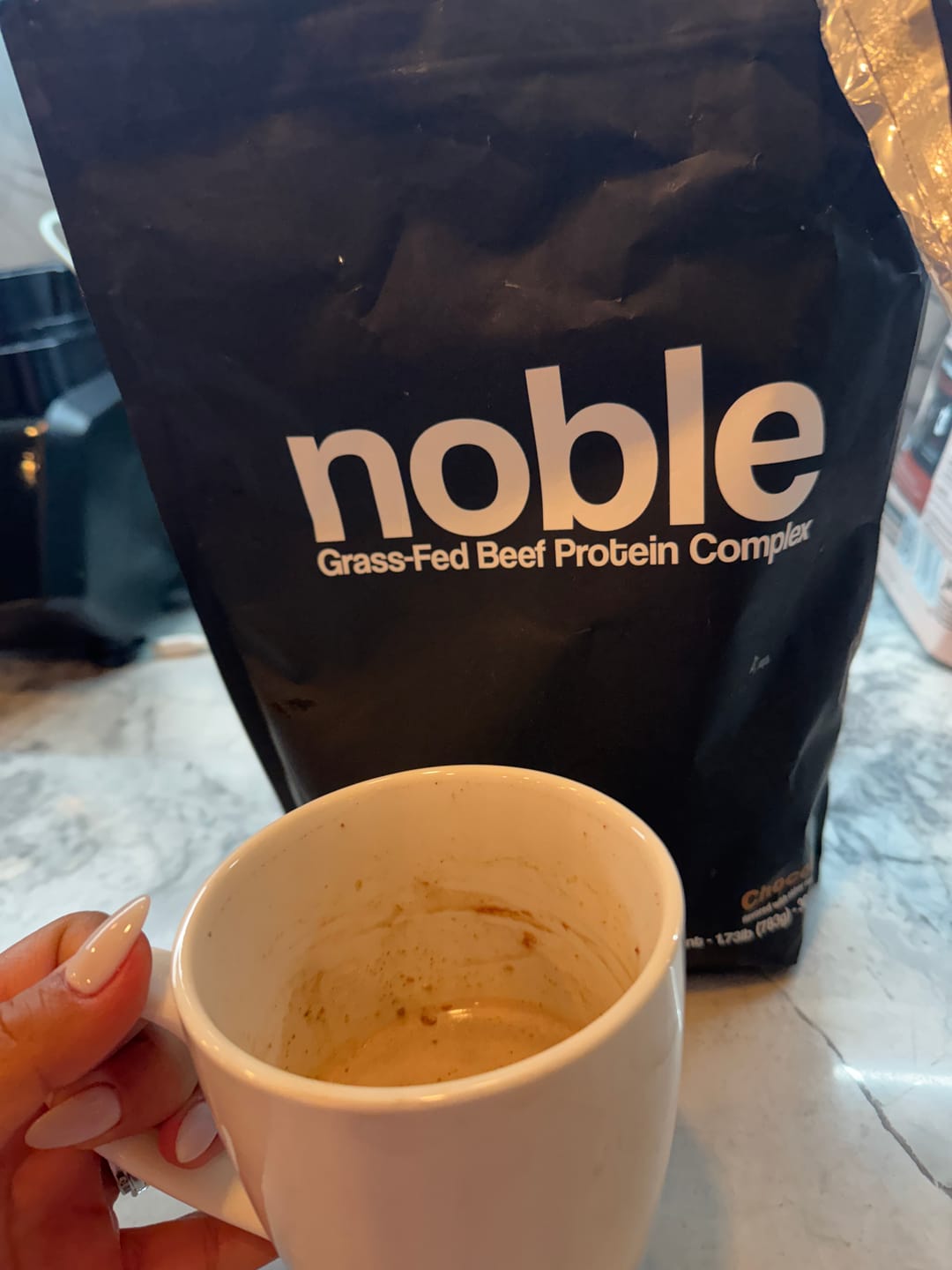 Customer photo review of Noble All-in-One Protein: Chocolate