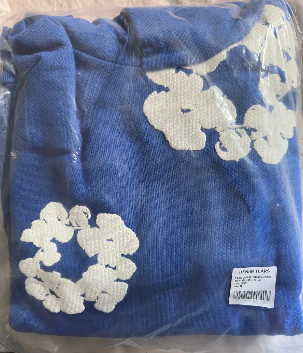 Customer photo review of Denim Tears The Cotton Wreath Sweatshirt Royal Blue