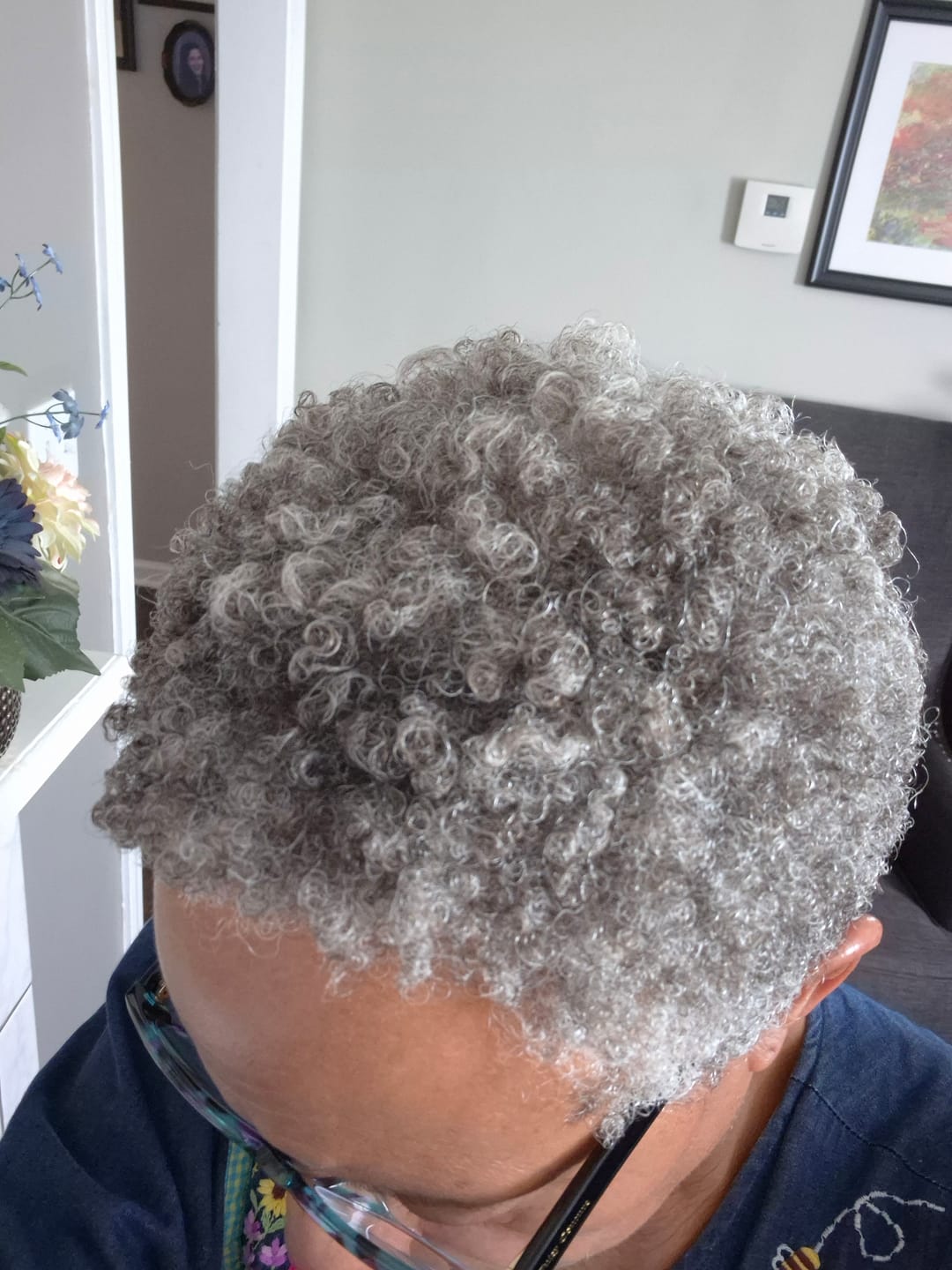 Customer photo review of Tropical Oasis Anti-Humidity Firm Hold Hair Gel
