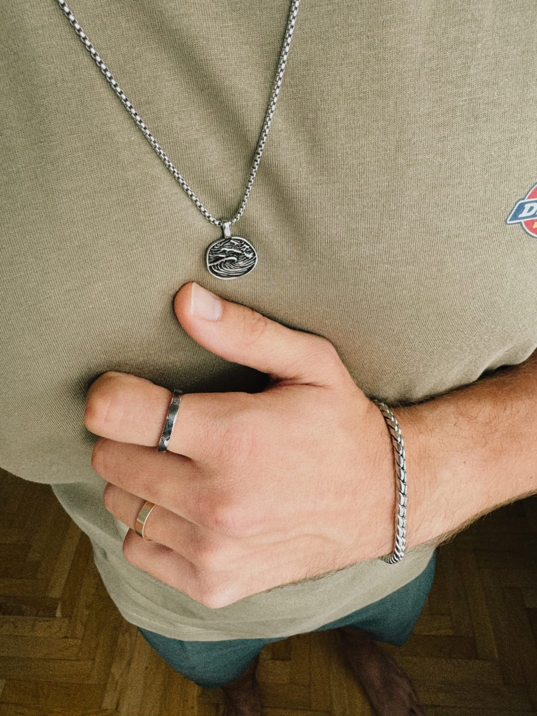 Customer photo review of Jeffreys Bay Wave Necklace