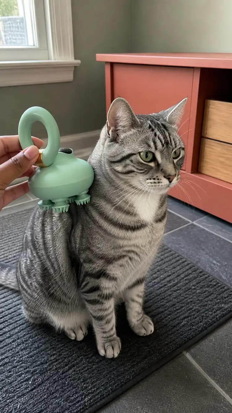 Customer photo review of AuraPet Gentle Scalp Massager