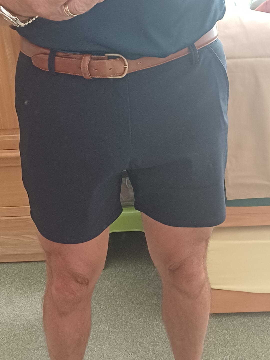 Customer photo review of Ultra-Stretch 5" Chino Shorts - Navy