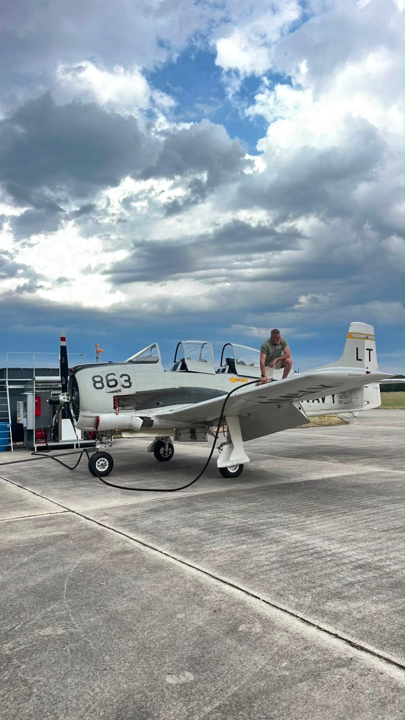 Customer photo review of T-28 Trojan Silhouette Metal Wall Art