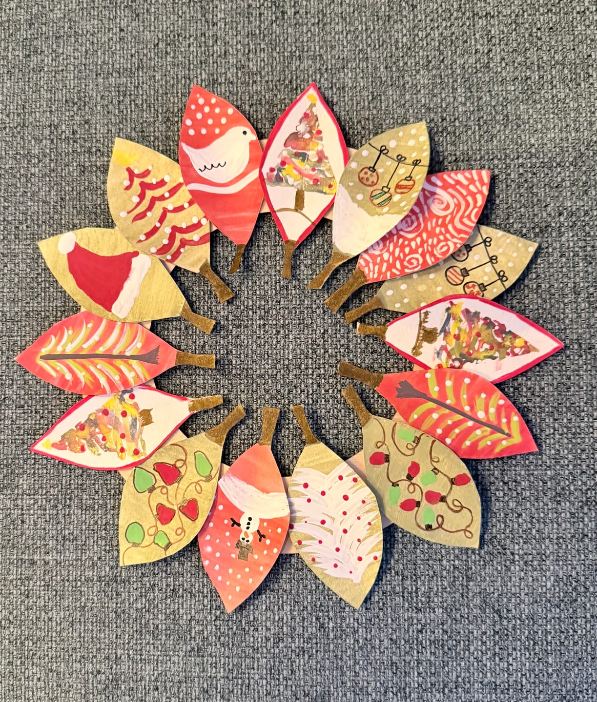 Customer photo review of Unfinished Wood Wreath Blank Shape | Craft Cutout | up to 46" DIY