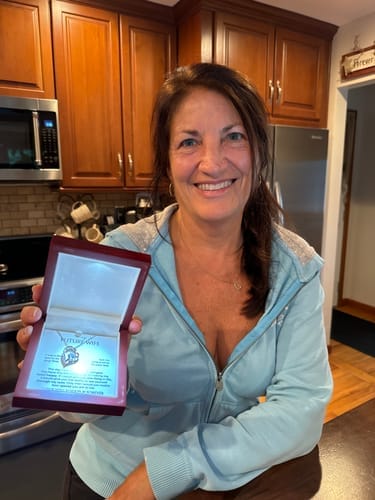 Customer photo review of To My Wife Forever Love Necklace – Romantic Gift from Husband with Heartfelt Message Card