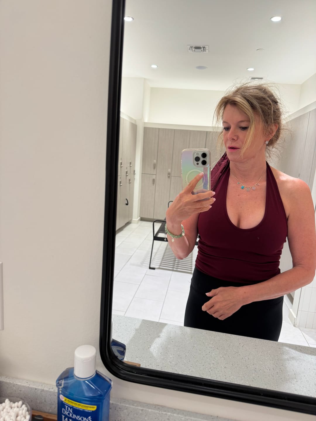 Customer photo review of The Halter Tank Black Cherry