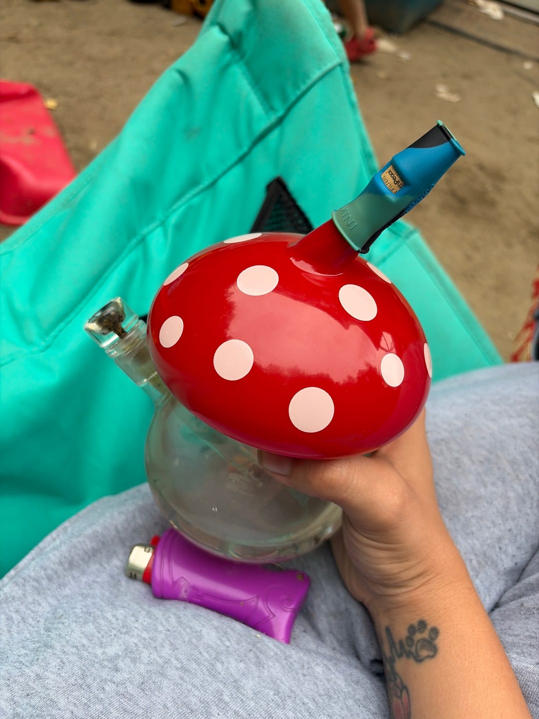 Customer photo review of Sporeo – Mushroom Mini Bong