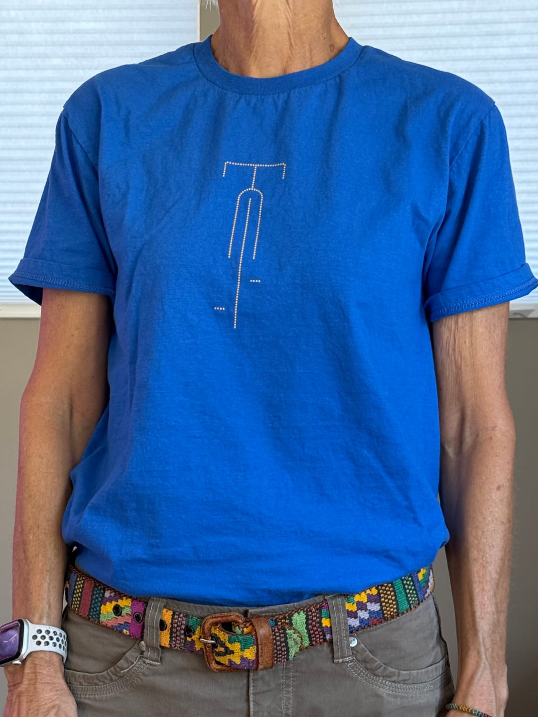 Customer photo review of Dotted Cycle Outline T-Shirt
