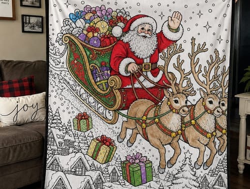 Customer photo review of Custom Blanket - For Adults - DIY Drawing with Markers