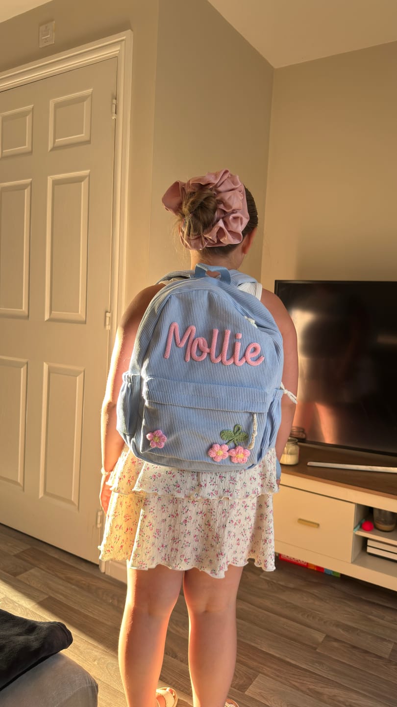 Customer photo review of K&C - Personalized Knitted Backpack