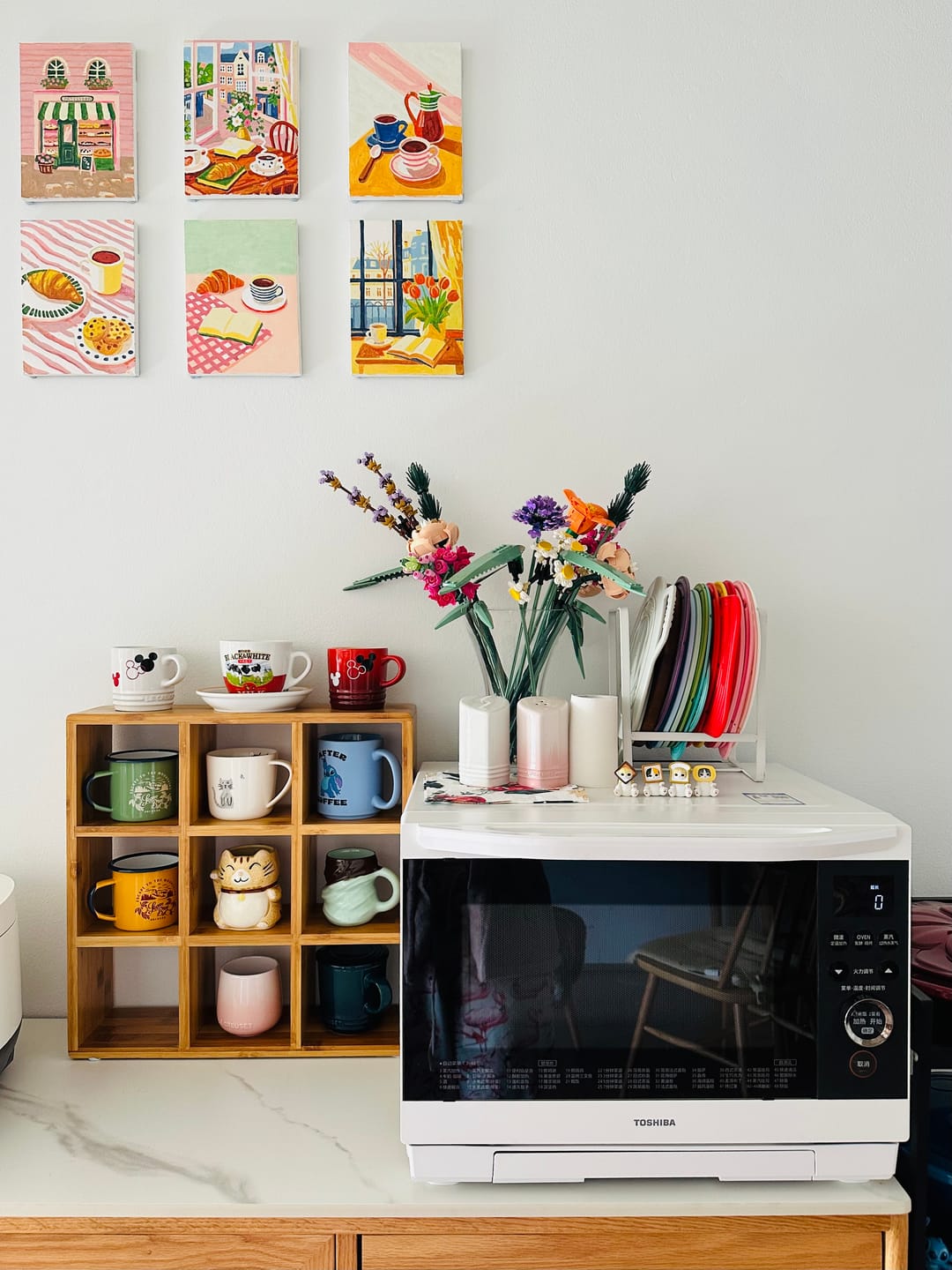 Customer photo review of Coffee Tea Mug Cup Display Shelf (9 Cube)