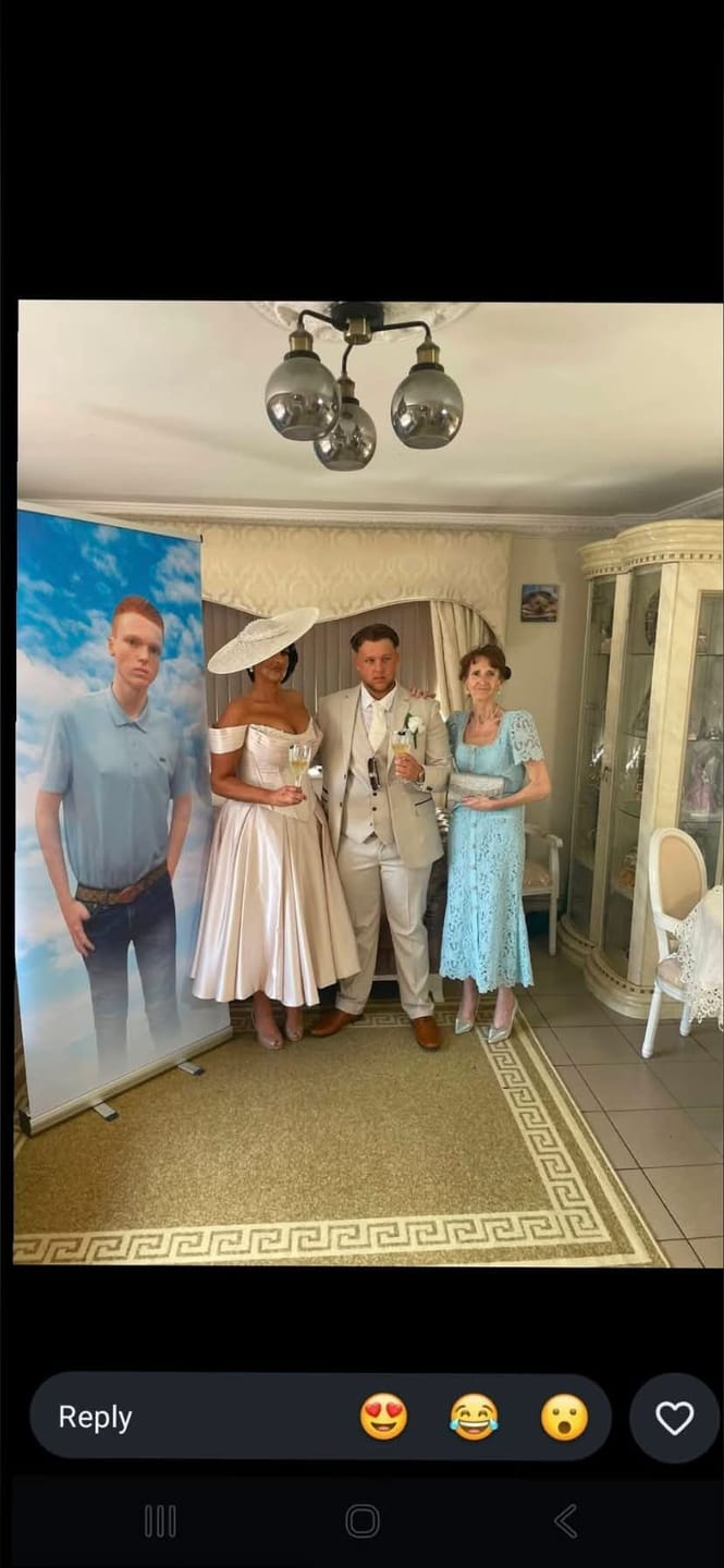 Customer photo review of Delicate Azure Lace Midi Dress - Baby Blue
