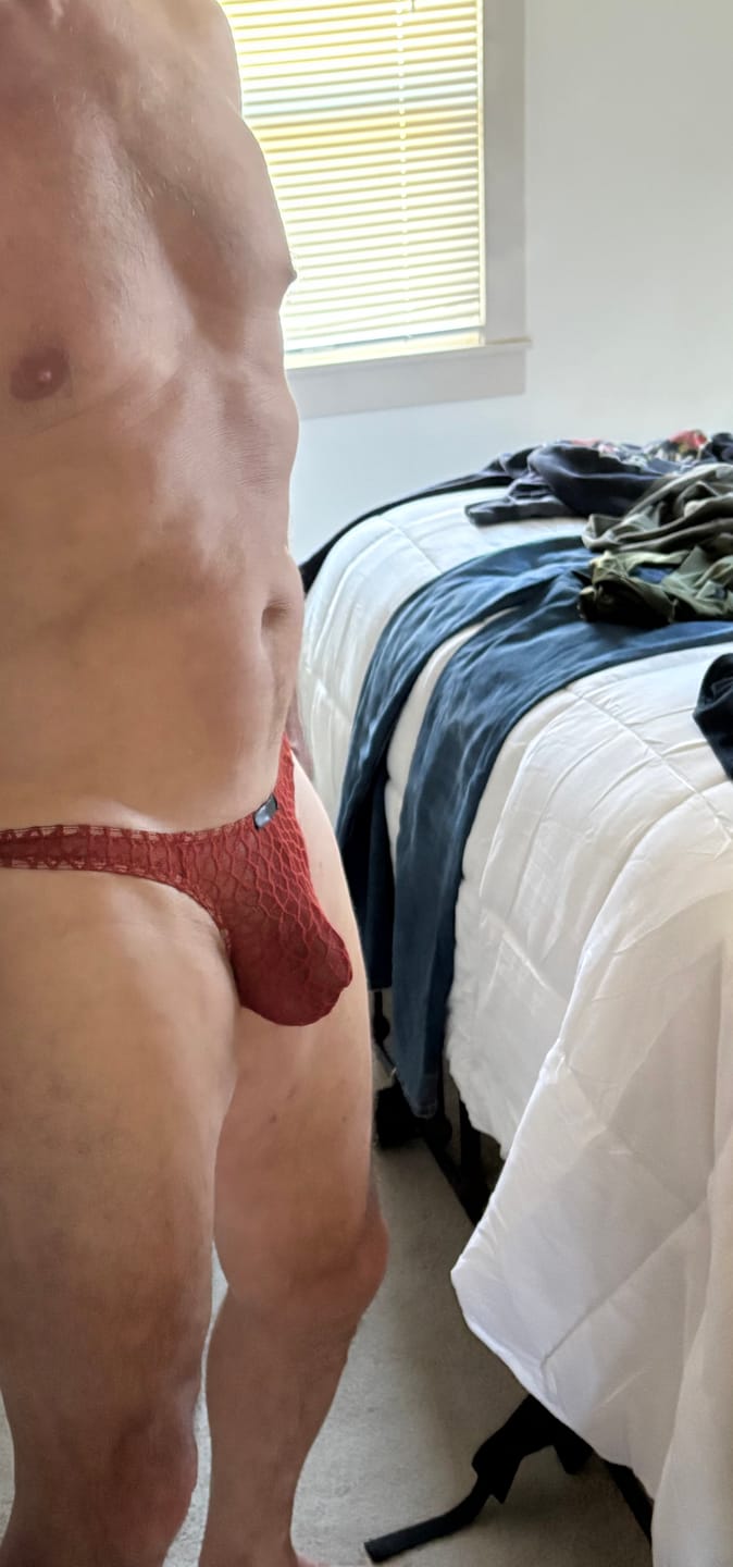 Customer photo review of Men's Breathable Mesh Thongs