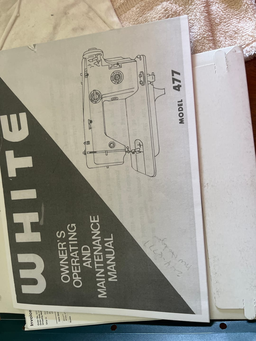 Customer photo review of White 477 Instruction Manual