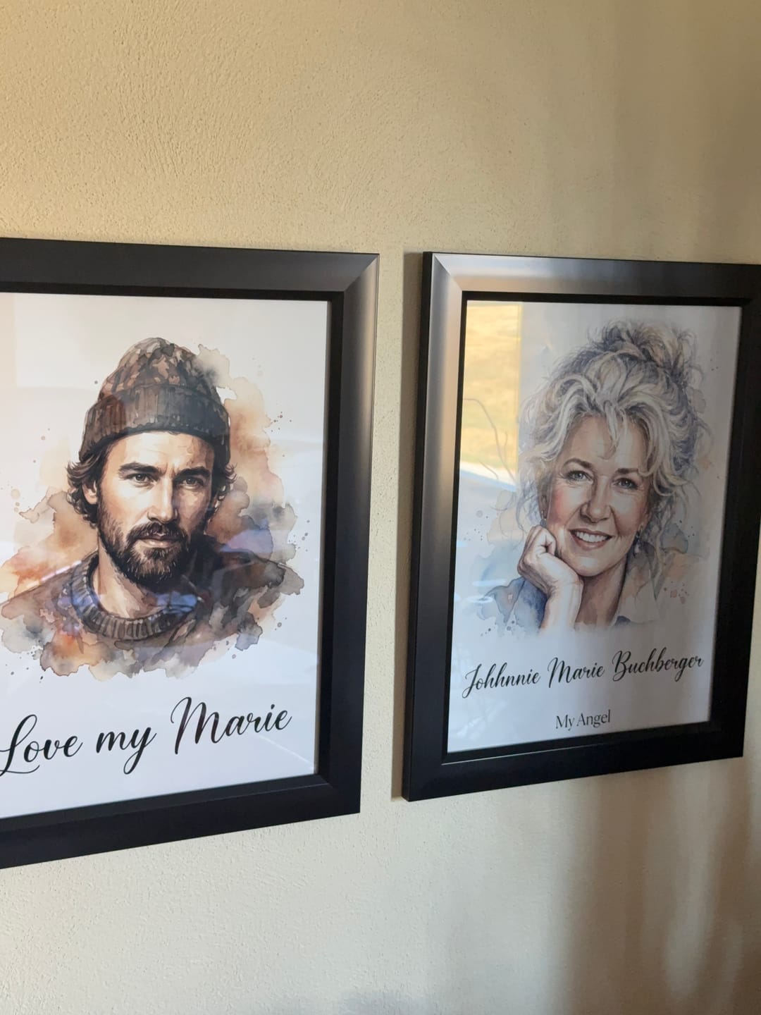 Customer photo review of Custom Watercolor Portrait from Your Photo