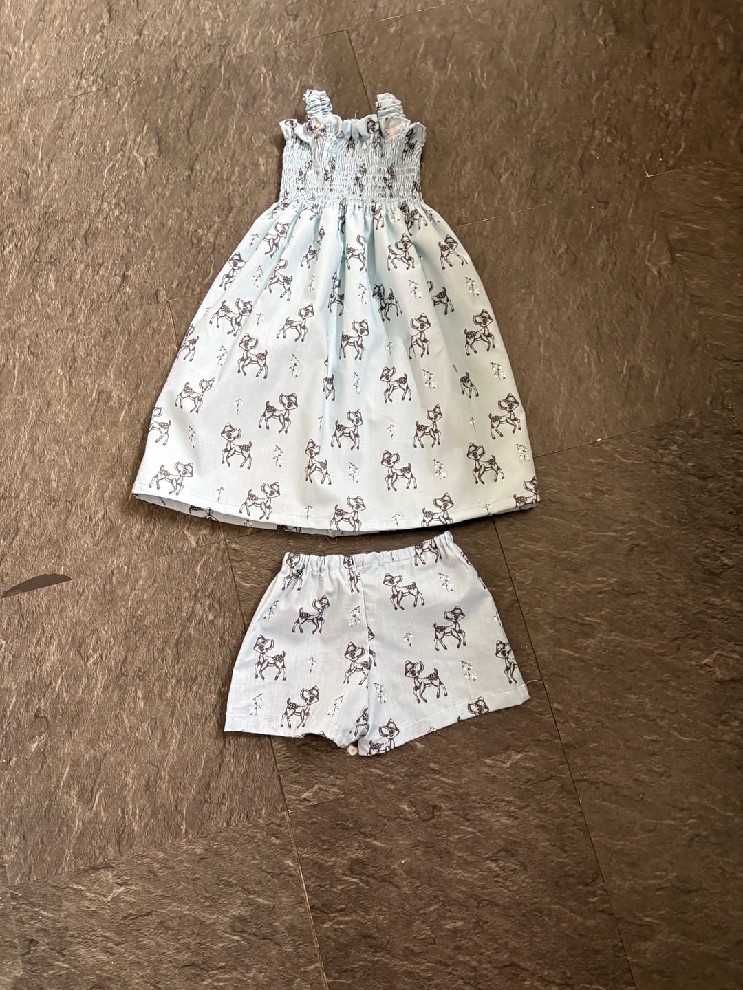 Customer photo review of Baby Deers and Flowers Polycotton Fabric