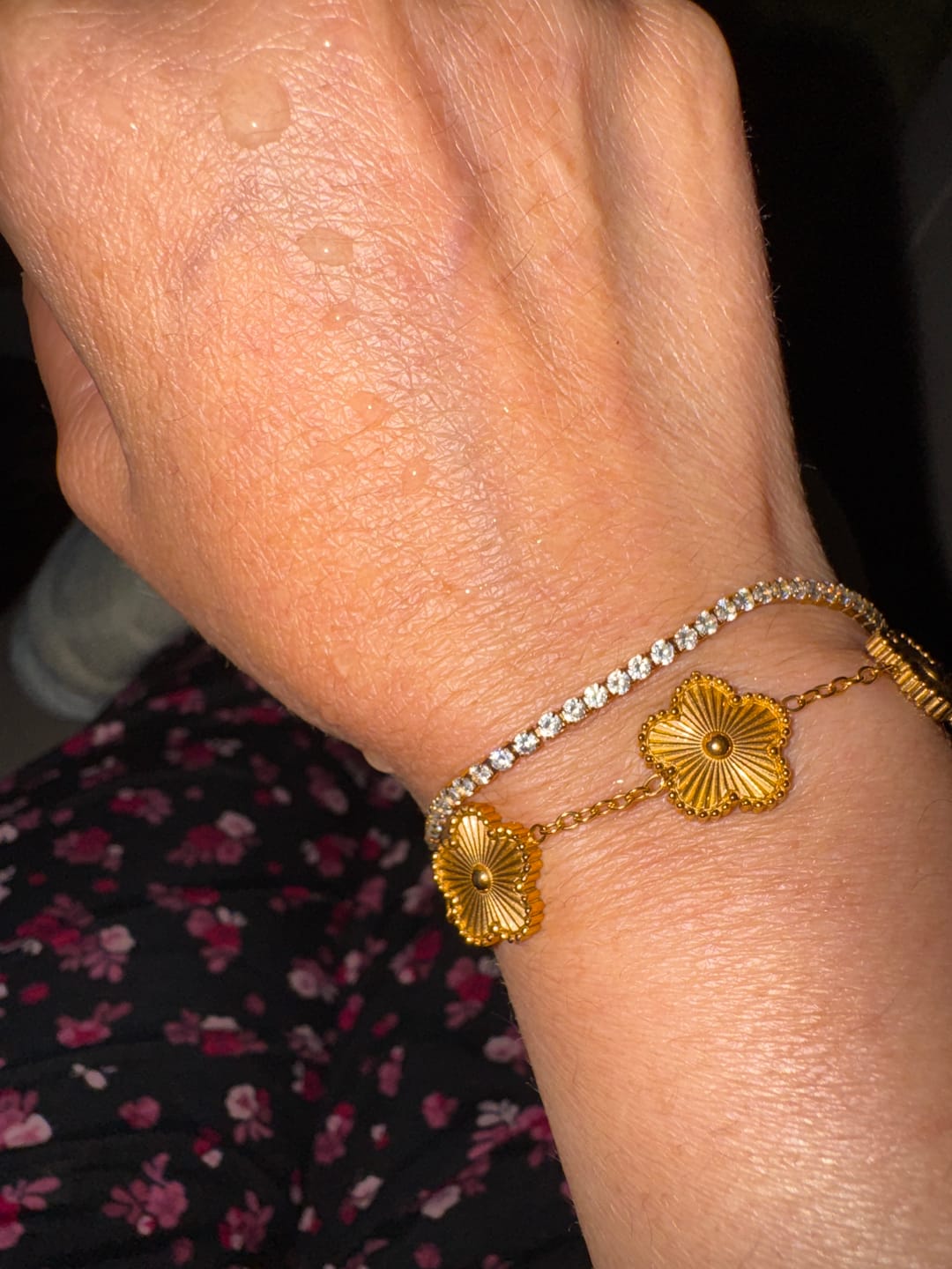 Customer photo review of Golden Clover Bracelet