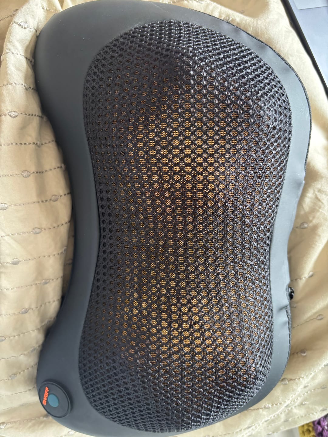 Customer photo review of RelaxFlex Massagepude – Lindrer Muskelspændinger og Forbedrer Blodcirkulationen