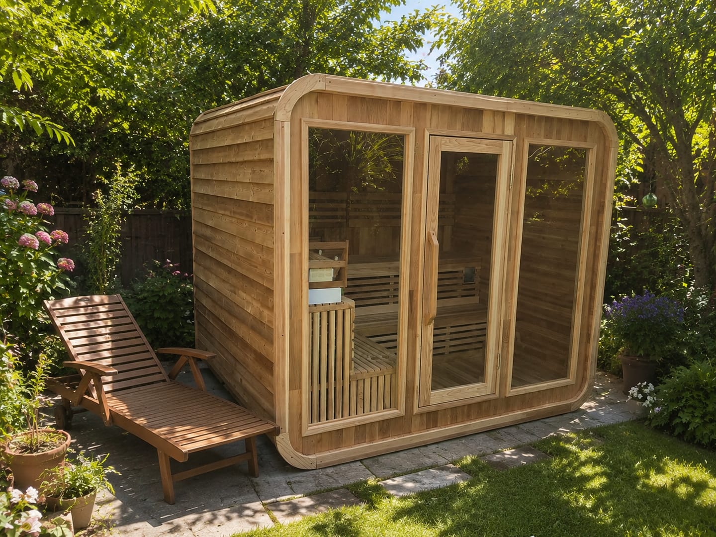 Customer photo review of OS-CALDERA CORE 4 | Saunasnet® 4-8 Person Hemlock Outdoor Steam Sauna