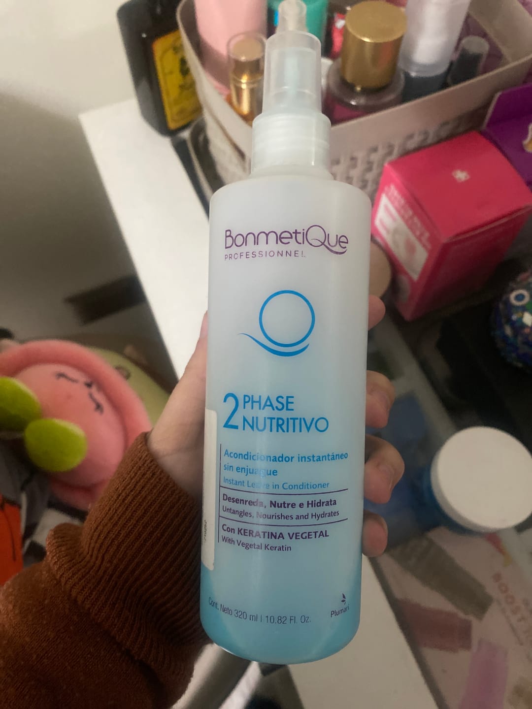 Customer photo review of Acondicionador Nutritivo Sin Enjuague Bifásico Bonmetique